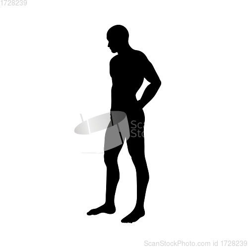 Image of Standing Pose Man Silhouette