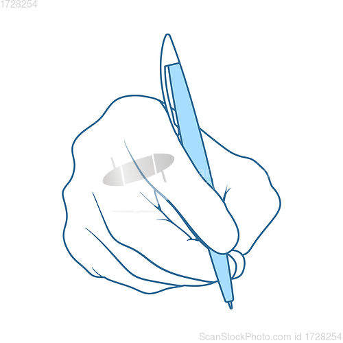 Image of Hand With Pen Icon