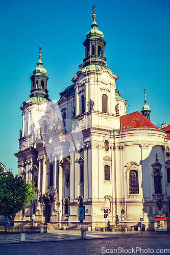 Image of St. Nicholas church at Old Town Square, Prague