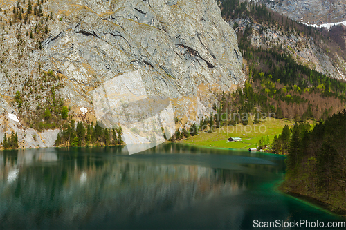 Image of Obersee lake. Bavaria, Germany