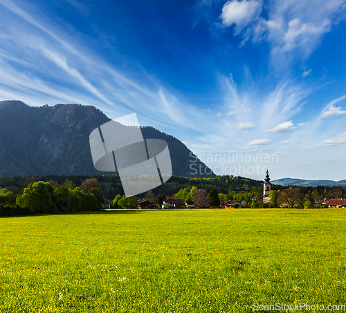 Image of German countryside and village