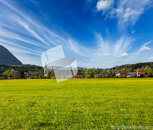 Image of German countryside and village