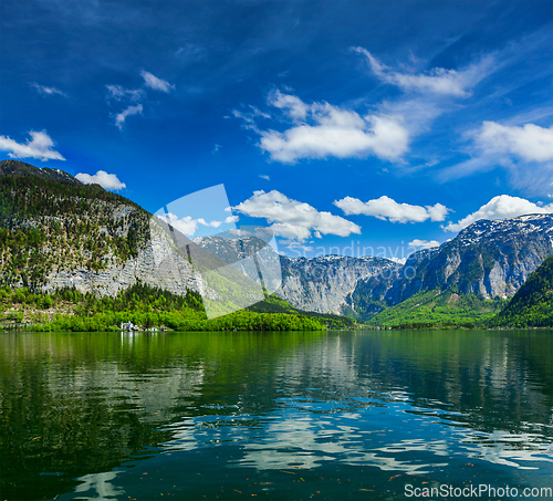 Image of Hallstätter See mountain lake in Austria