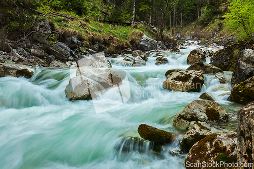 Image of Cascade of Kuhfluchtwasserfall. Farchant, Garmisch-Partenkirchen