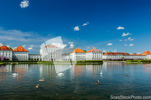 Image of Artificial pool in front of the Nymphenburg Palace