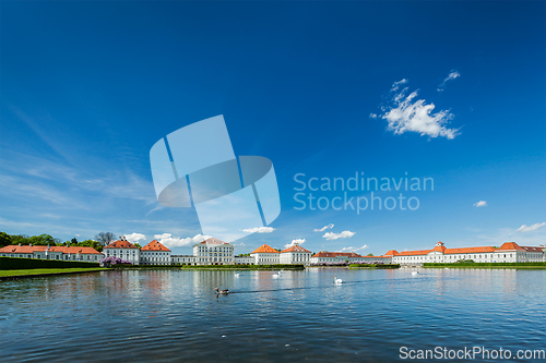 Image of Artificial pool in front of the Nymphenburg Palace