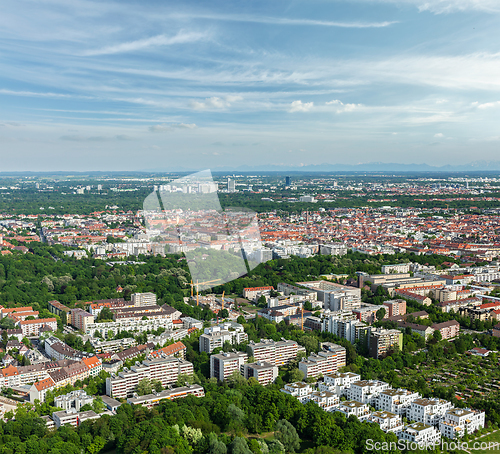 Image of Aerial view of Munich. Munich, Bavaria, Germany