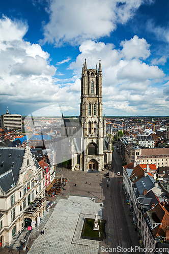 Image of Saint Bavo Cathedral. Ghent, Belgium