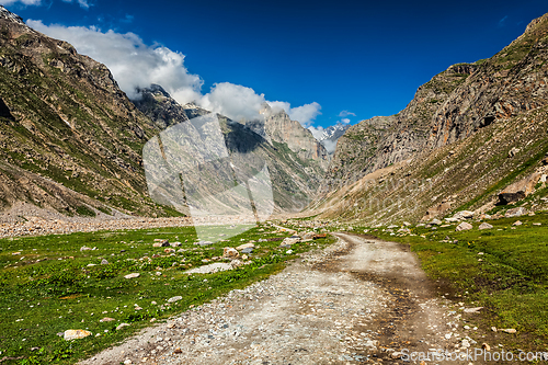 Image of Dirt road in Himalayas.