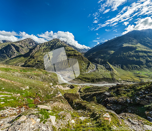 Image of View of Lahaul valley in Himalayas