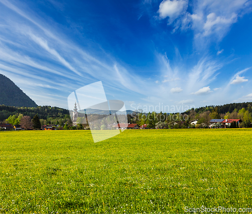 Image of German countryside and village