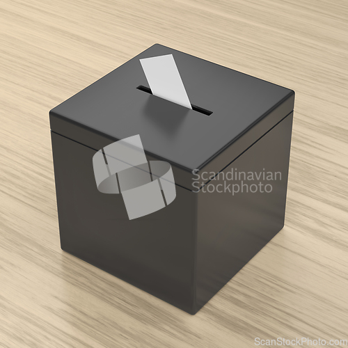 Image of Ballot box with voting paper