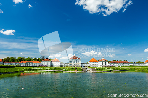 Image of Artificial pool in front of the Nymphenburg Palace