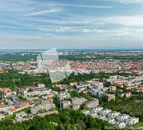 Image of Aerial view of Munich. Munich, Bavaria, Germany