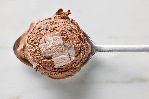 Image of chocolate ice cream ball