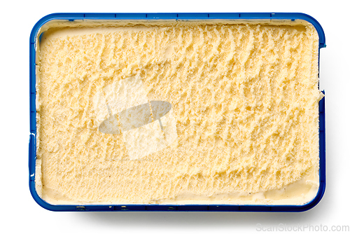 Image of box of vanilla ice cream