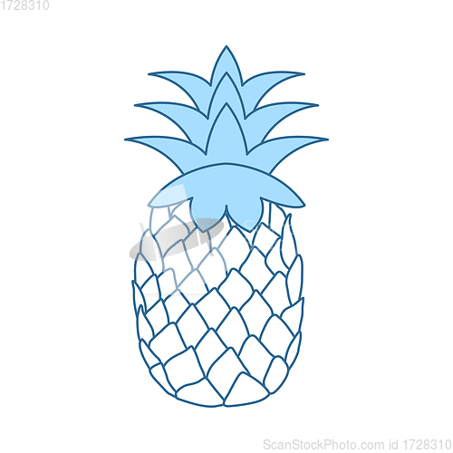 Image of Icon Of Pineapple In Ui Colors