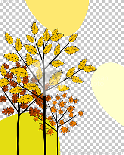 Image of Autumn greeting doodle card