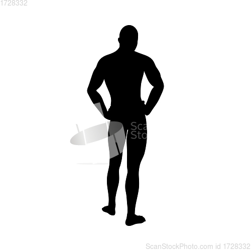 Image of Standing Pose Man Silhouette