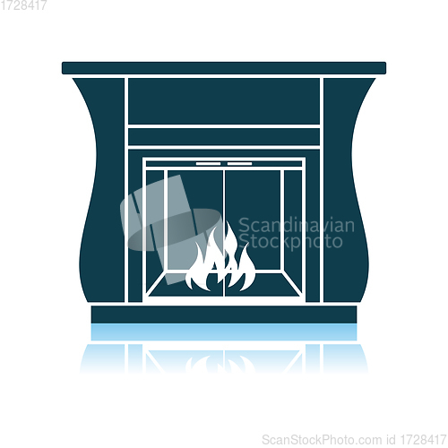 Image of Fireplace With Doors Icon