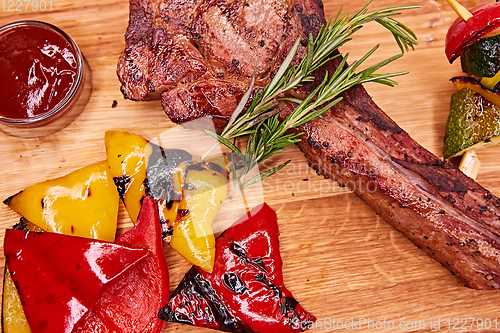 Image of The Barbecue Tomahawk Steak on Cutting Board