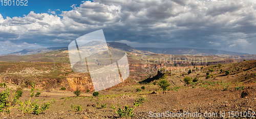 Image of mountain landscape with canyon, Ethiopia