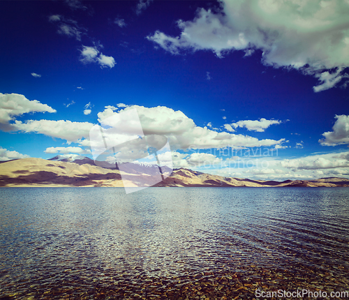 Image of Lake Tso Moriri in Himalayas. Ladakh, India