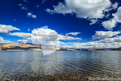 Image of Lake Tso Moriri in Himalayas. Ladakh, India
