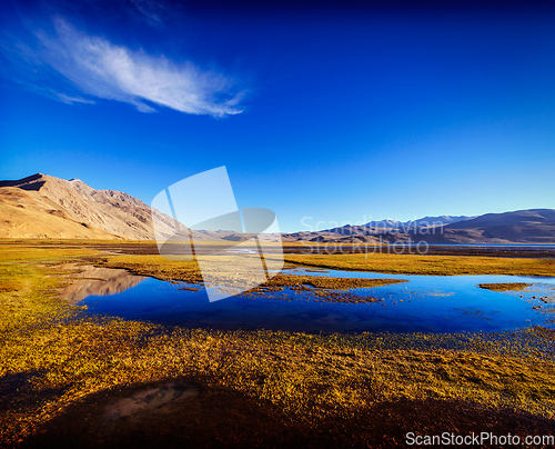 Image of Tso Moriri lake in Himalayas, Ladakh, India