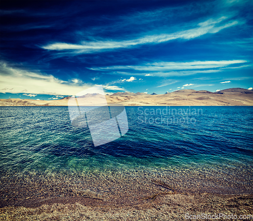 Image of Tso Moriri lake in Himalayas, Ladakh, India