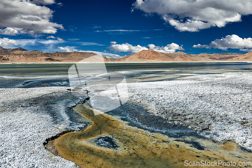 Image of Mountain lake Tso Kar in Himalayas