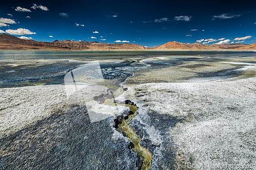 Image of Mountain lake Tso Kar in Himalayas