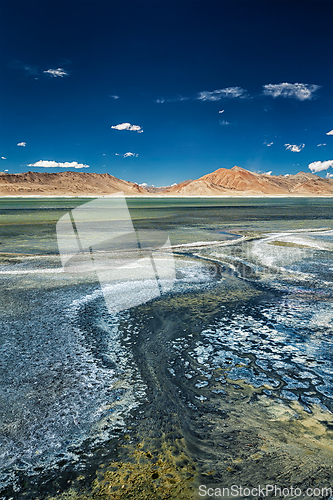 Image of Mountain lake Tso Kar in Himalayas