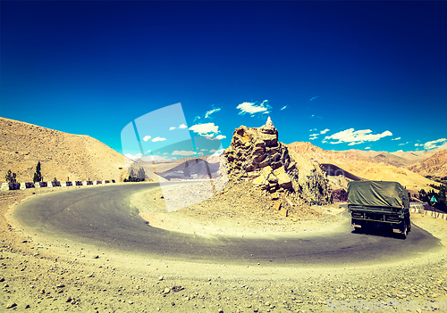 Image of Road in Himalayas. Ladakh, India