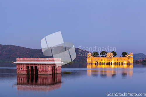 Image of Jal Mahal (Water Palace). Jaipur, Rajasthan, India