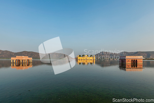 Image of Jal Mahal (Water Palace). Jaipur, Rajasthan, India