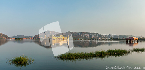 Image of Panorama of Man Sagar Lake and Jal Mahal (Water Palace)