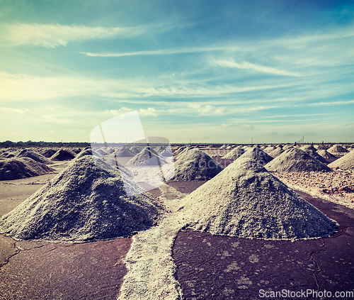 Image of Salt mine at Sambhar Lake, Sambhar, Rajasthan, India