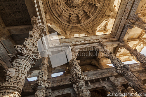 Image of Ceiling in Ranakpur temple, Rajasthan