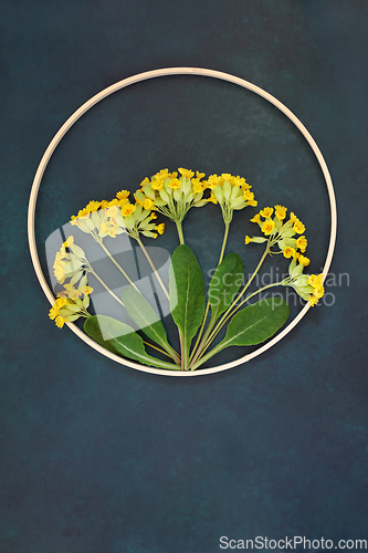 Image of Cowslip Wildflower Abstract Nature Design