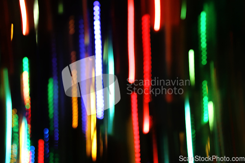 Image of Abstract bright motion background with blurred lights 