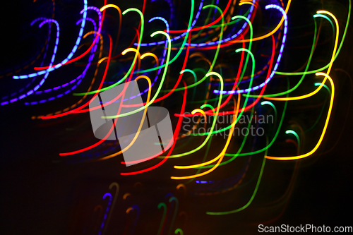 Image of Abstract colorful motion background with blurred lights 