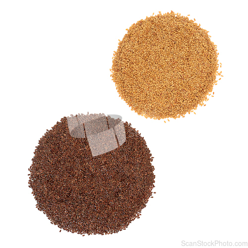 Image of Flax Seed Gold and Brown in Colour