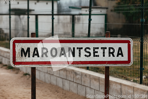Image of Maroantsetra city sign, Madagascar Africa