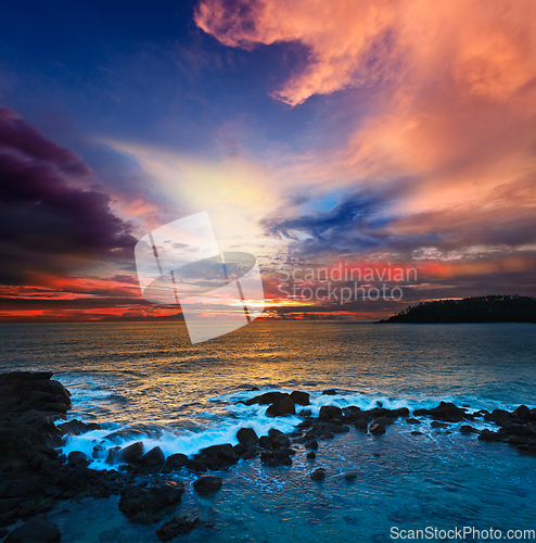 Image of Ocean sunset