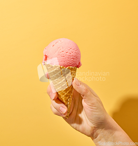 Image of pink ice cream