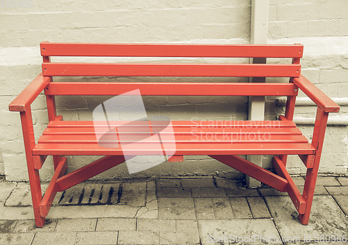 Image of Vintage looking Red bench