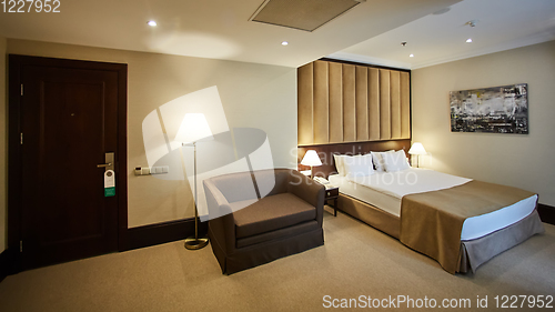 Image of The interior design. The big modern Bedroom