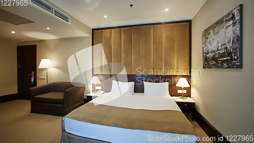 Image of The interior design. The big modern Bedroom