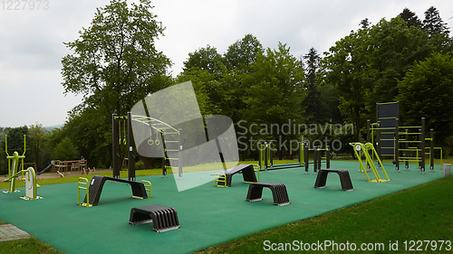 Image of The gym in the street. The sports ground